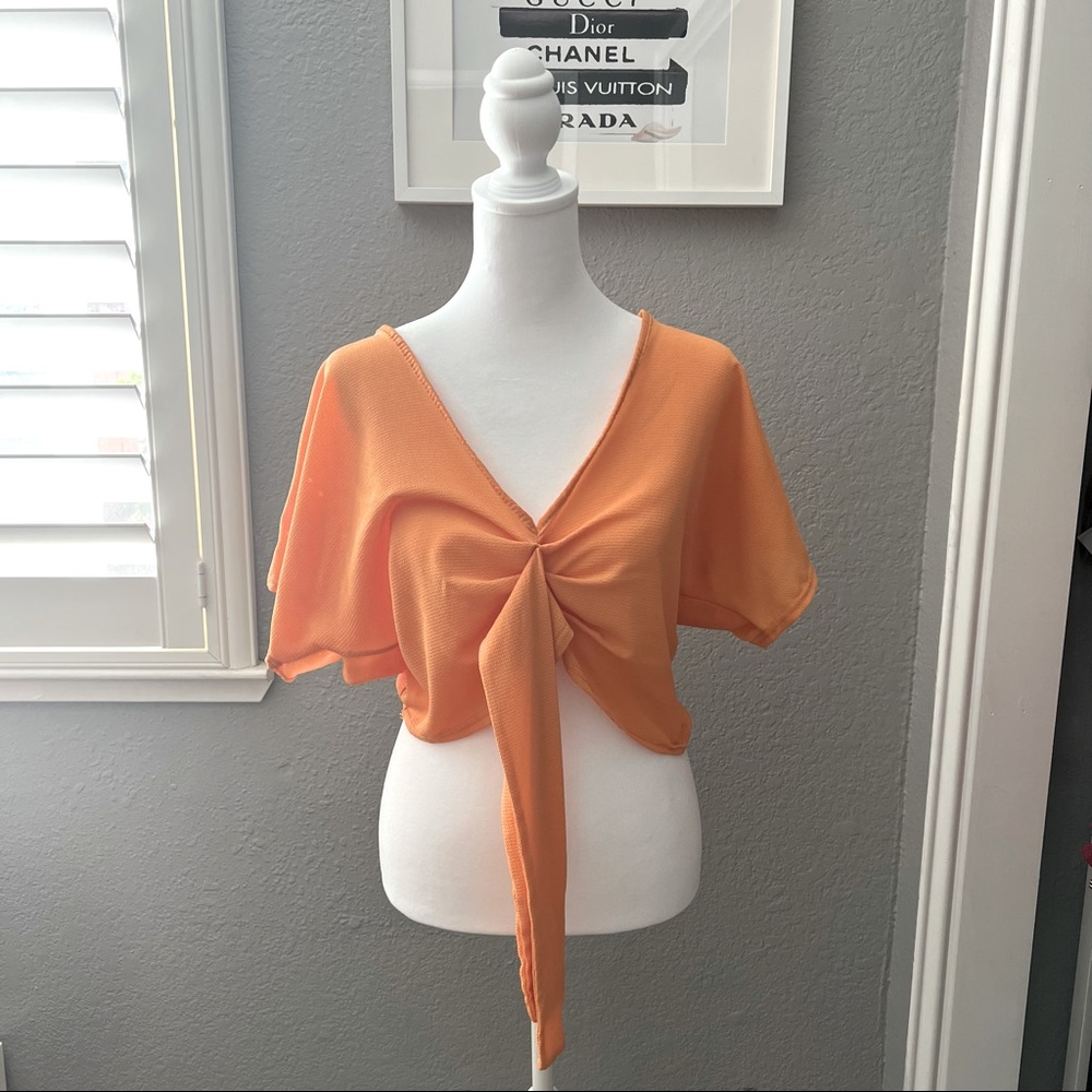 Pretty Little Thing Tie Front Top